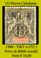 Nuova-Caledonia-012 - 1900 - Y&T: N. 57 (+) - Privo Di Difetti Occulti - - Unused Stamps