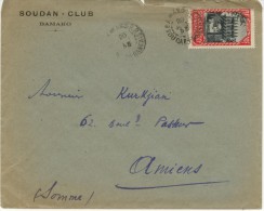 N°72 Sur Lettre De Bamako  Du 20-juil 33 Pour Amiens - Lettres & Documents