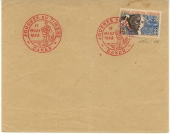 N°66 Sur Lettre (journée Du Timbre Dakar 15 Ars 1958) - Covers & Documents