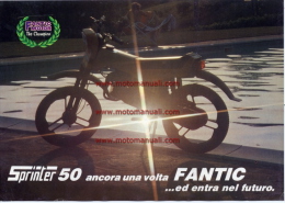 Fantic SPRINTER 50 FM 284 1983 Depliant Originale Genuine Brochure Prospekt - Motor Bikes