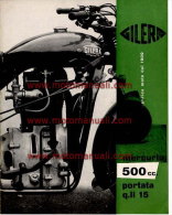 GILERA 500 MERCURIO MOTOCARRO 1954 Depliant Originale Genuine Brochure Prospekt - Motos