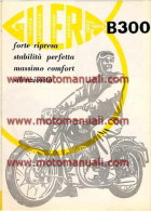 GILERA B 300 1955 Moto Depliant Originale Genuine Brochure Prospekt - Motos