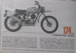 GILERA 124 5V REGOLARITÀ CASA 1970 Moto Depliant Originale Genuine Brochure Prospekt - Moto
