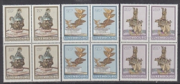 Luxemburg 1990 Springbrunnen 3v Bl Of 4 ** Mnh (17711) - Used Stamps