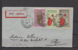 Madagascar - N° 168 Et Pa 1 Et 7 Obli/sur Lettre Pour Alger  -1940 - Covers & Documents