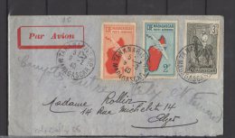 Madagascar - N° 221 Et Pa 4 Et 5   Obli/sur Lettre Pour Alger  -1940 - Lettres & Documents