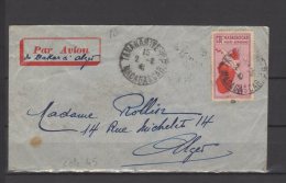 Madagascar - PA N°  8 Obli/sur Lettre  Pour Alger - 1941 - Briefe U. Dokumente