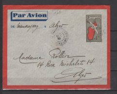 Madagascar - PA N° 7 , Entier Postal Sur Lettre Pour Alger - 1936 - Covers & Documents