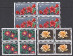 Luxemburg 1997 Roses 3v Bl Of 4 ** Mnh (17713) - Nuevos