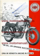 GILERA 98 SS  USA Moto Depliant Originale Genuine Brochure Prospekt - Motorräder