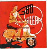 GILERA G 80 SCOOTER 1960 Moto Depliant Originale Genuine Brochure Prospekt - Moto