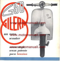 GILERA G 50 SCOOTER 1960 Moto Depliant Originale Genuine Brochure Prospekt - Motos