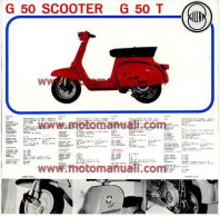 GILERA G 50 - G 50 T SCOOTER 1967 Moto Depliant Originale Genuine Brochure Prospekt - Motor Bikes