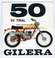 GILERA 50 5V TRIAL 1971 Moto Depliant Originale Genuine Brochure Prospekt - Motorräder