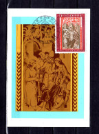 1971 : Carte Maximum " RETABLE DE LA CHAPELLE DE SAINT-JEAN-DE-CASELLES (III) " N° YT 215. Parfait état. CM - Maximum Cards