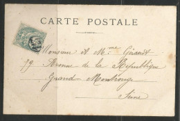 France - CB151 - Type Blanc Obl. Jour De L´An 113 Sur Carte Postale - 1900-29 Blanc