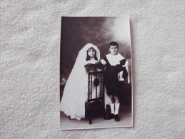 CARTE PHOTO...ENFANTS EN COMMUNION - Communion