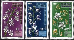 NEW CALEDONIA  ORCHIDS FLOWER FLORA SET OF 3 8-42 RANCS MLH 1970's(?) SG551-3 READ DESCRIPTION !! - Unused Stamps