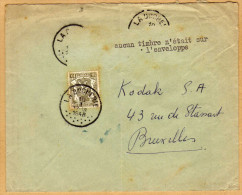 Enveloppe Cover Brief 420 La Docherie à Kodak + Mention Aucun Timbre N'était Sur L'enveloppe - Covers & Documents