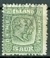 Island 1907 5 Aur Gest. Könige - Used Stamps