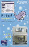 Rare Carte Prépayée Japon - ANIMAL - BALEINE - WHALE Japan Prepaid Tosho Card - WAL Karte - 268 - Dolfijnen