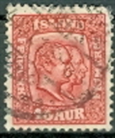 Island 1907 10 Aur Gest. Könige - Used Stamps