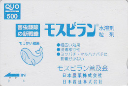 Carte Prépayée Japon - BALEINE - WHALE Japan Prepaid  Card - WAL Quo Karte - 280 - Dolfijnen