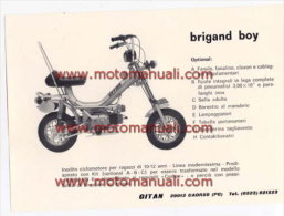 GITAN BRIGAND BOY 50 1975 Depliant Originale Genuine Brochure Prospekt - Motorräder