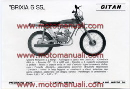 GITAN BRIXIA 6 SS 50 CICLOMOTORE Depliant Originale Genuine Brochure Prospekt - Motor Bikes