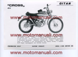 GITAN CROSS 50 4V CICLOMOTORE Depliant Originale Genuine Brochure Prospekt - Motos