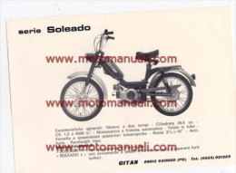 GITAN SOLEADO 50 1975 CICLOMOTORE Depliant Originale Genuine Brochure Prospekt - Motos
