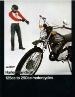 HARLEY-DAVIDSON PRODUZIONE PRODUCTION 1976 MOTO 2 TEMPI 2 STROKES Depliant Originale Genuine Brochure Prospekt - Motor Bikes