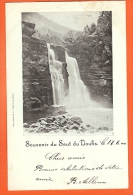 MAE-08 Souvenir Du Saut Du Doubs. Cachet Brenets 1900, Précurseur - Les Brenets