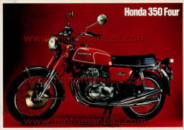 HONDA CB 350 FOUR 1972 ITALIANO Depliant Originale Genuine Brochure Prospekt - Motos