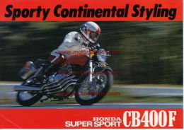 HONDA CB 400 FOUR Depliant Originale Genuine Brochure Prospekt - Motorräder