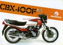 HONDA CBX 4O0 F Depliant Originale Genuine Brochure Prospekt - Motos