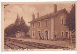 Neuillé-le-Lierre (37) - La Gare. Bon état, Sépia, Non Circulé. - Neuillé-Pont-Pierre