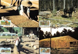 Venda - 1986 Forestry Maxi Card Set # SG 143-146 , Mi 142-145 - Donkeys