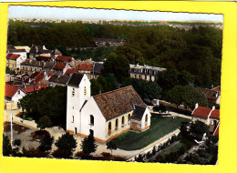 CPSM  - EN AVION AU DESSUS DE... 8. VILLENOY Les MEAUX - L'église - Villenoy