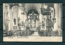 CONTICH: Interieur De L'Eglise, Gelopen Postkaart 1904 (Uitg Van Den Rosch) (GA19545) - Kontich