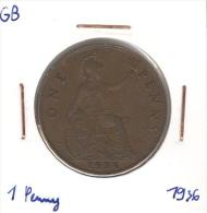 1 Penny Grande Bretagne / Great Britain 1936 TTB - D. 1 Penny