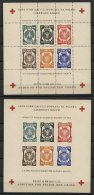 POLAND, PAIR OF SHEETLETS DACHAU, PERF. IMPERF., BOTH INVERTED STAMP - Gevangenkampen