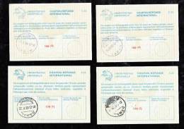 Japan 4 IRC IAS 1983-93 Reply Coupon - Covers & Documents