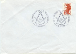Franc-maçonnerie, Aytré, Charente Maritime, 1983, Centenaire De Désagulier, Cachet Postal - Freemasonry