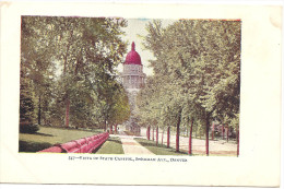 DENVER Old Postcard : Vista Of State Capitol, Sherman Avenue, Before 1904 ! - Denver