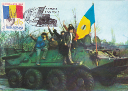 509A  ROMANIAN REVOLUTION IN TIMISOARA 1990,CM,MAXICARD,CARTES MAXIMUM ROMANIA. - Cartoline Maximum