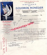 19 -  EGLETONS - FACTURE DISTILLERIE GOUDRON MNEGER- LIDO PORT  1950- PIERROT LUNE - 1950 - ...