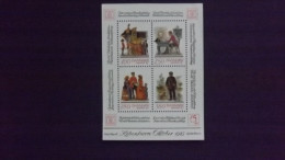 Dänemark 878/81 Block 6, **/mnh, Internationale Briefmarkenausstellung HAFNIA ’87, Kopenhagen - Blokken & Velletjes