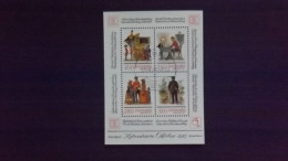 Dänemark 878/81 Block 6, Oo/used, Internationale Briefmarkenausstellung HAFNIA ’87, Kopenhagen - Blocks & Kleinbögen