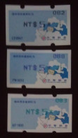 NT$5 ATM Frama 2008 Launch Of Cross-strait Mail Links - Black, Blue & Green Imprint- Bird Dove Unusual - Fehldrucke